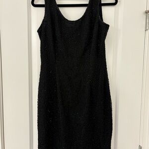 Vintage beaded silk Black Dress